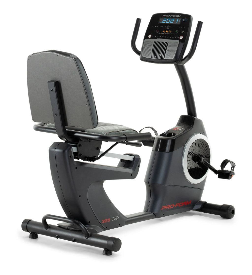 Recumbent Exercise Bike with Display, Tablet Holder, and Fan J328713