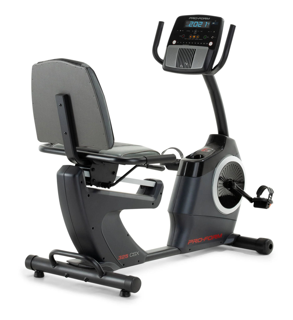 Recumbent Exercise Bike with Display, Tablet Holder, and Fan J328713