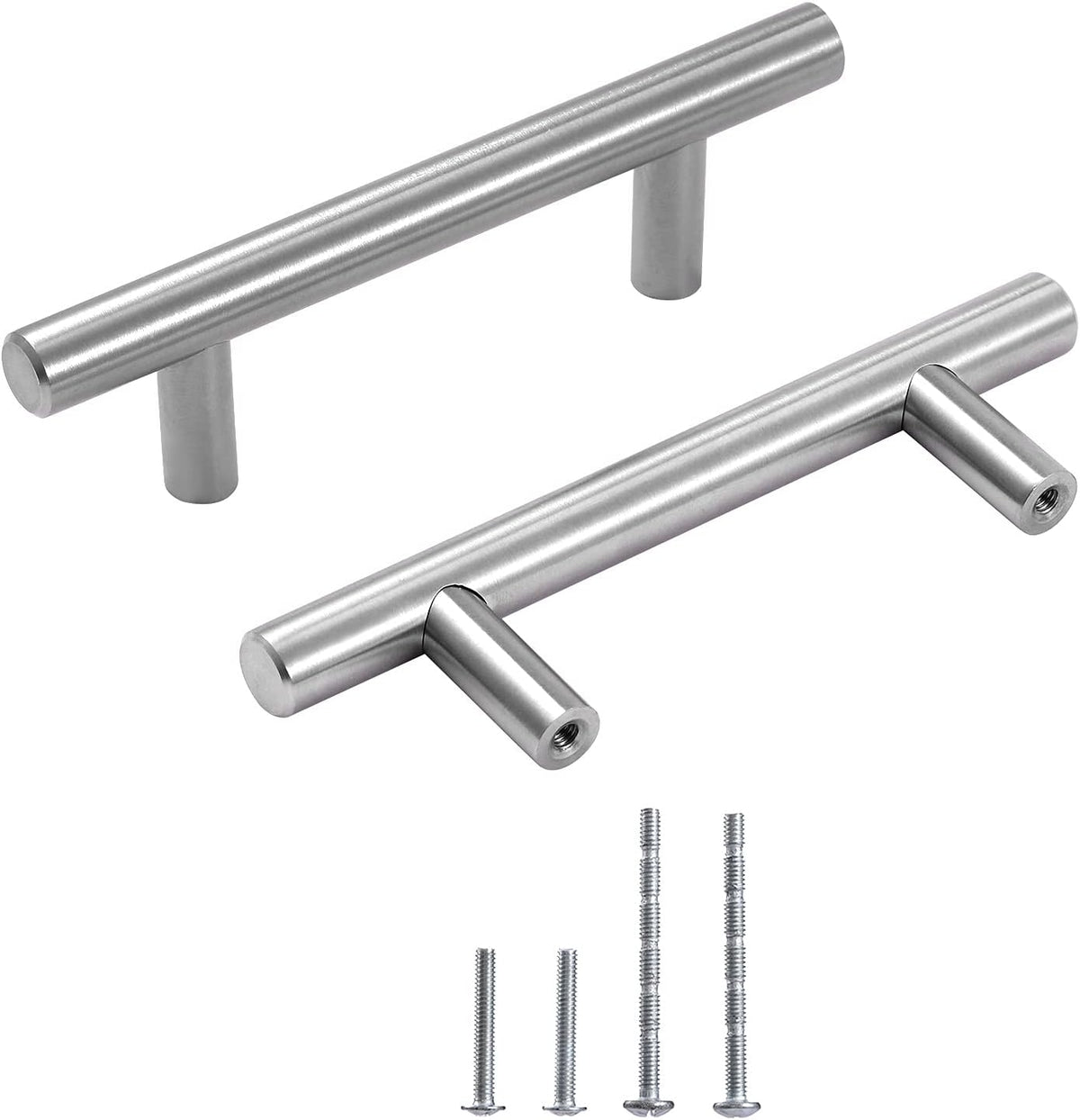 7" Matt Black Stainless Steel Cabinet Handles, 30 Pack A832456