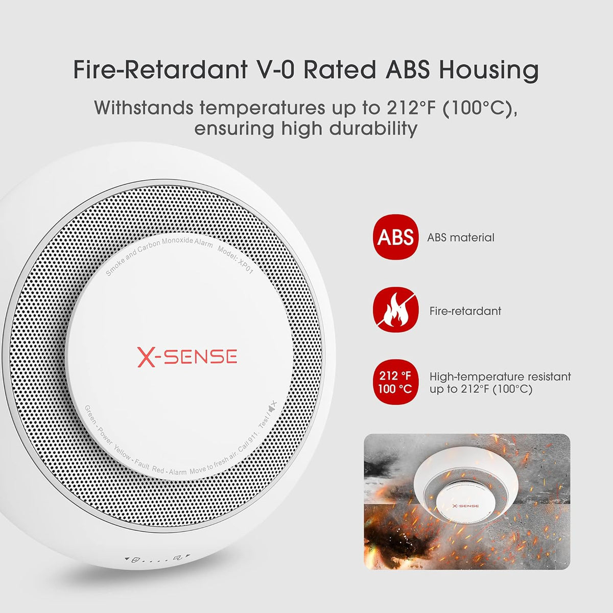 10-Year Battery Combination Smoke and Carbon Monoxide Alarm Detector Pack of 2 X895432