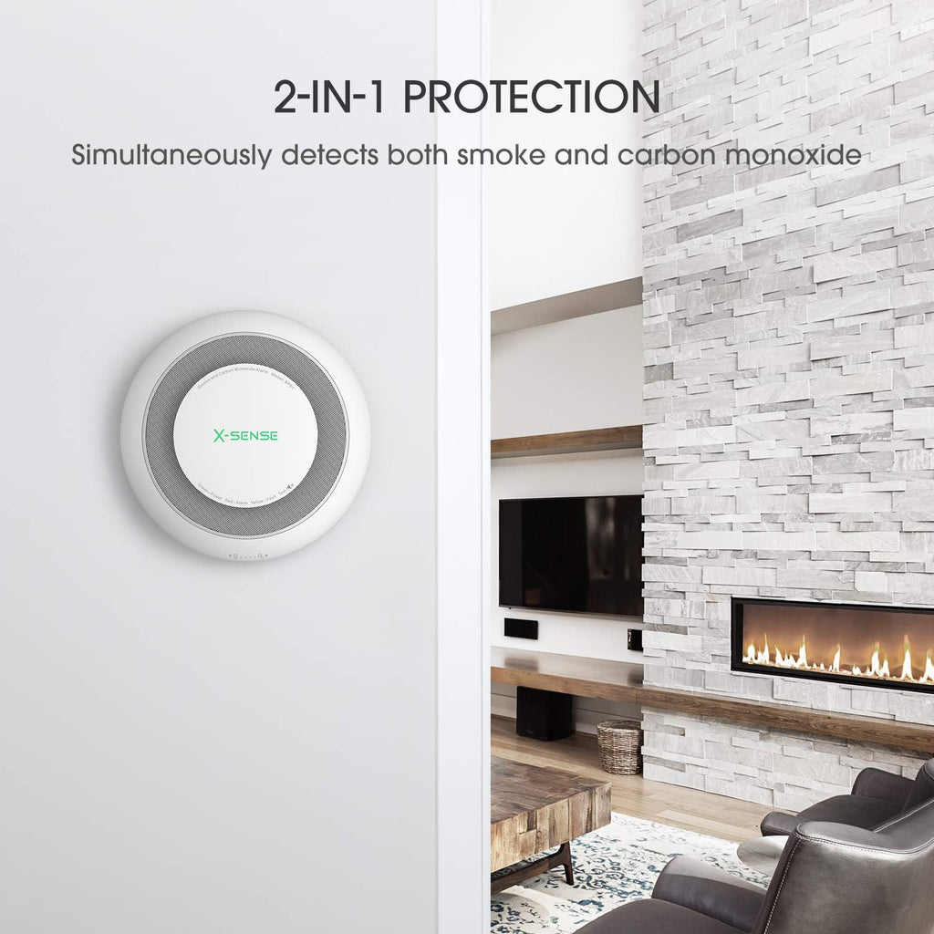 10-Year Battery Combination Smoke and Carbon Monoxide Alarm Detector Pack of 2 X895432