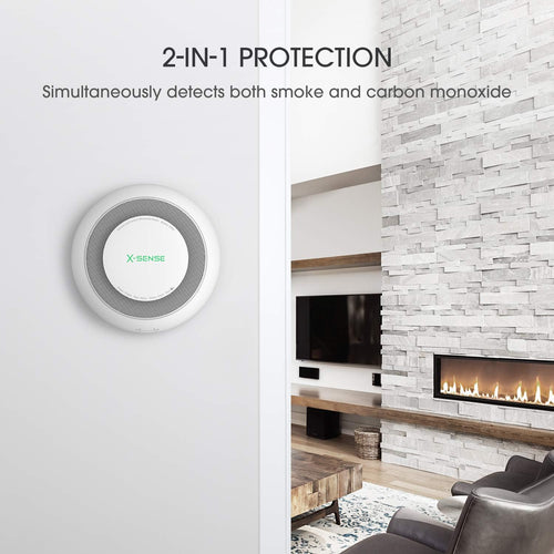 10-Year Battery Combination Smoke and Carbon Monoxide Alarm Detector Pack of 2 X895432
