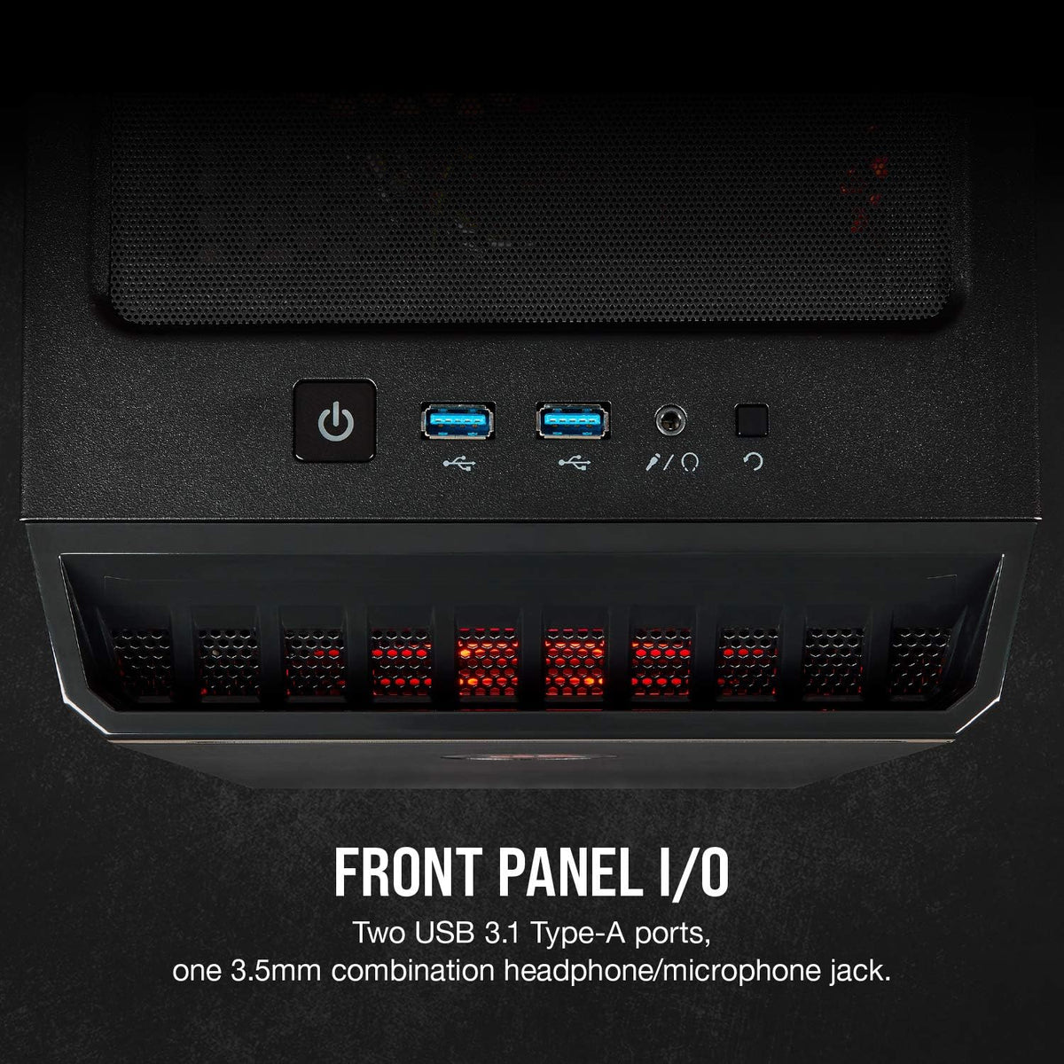 Black Tempered Glass Mid-Tower ATX Gaming Case X545213