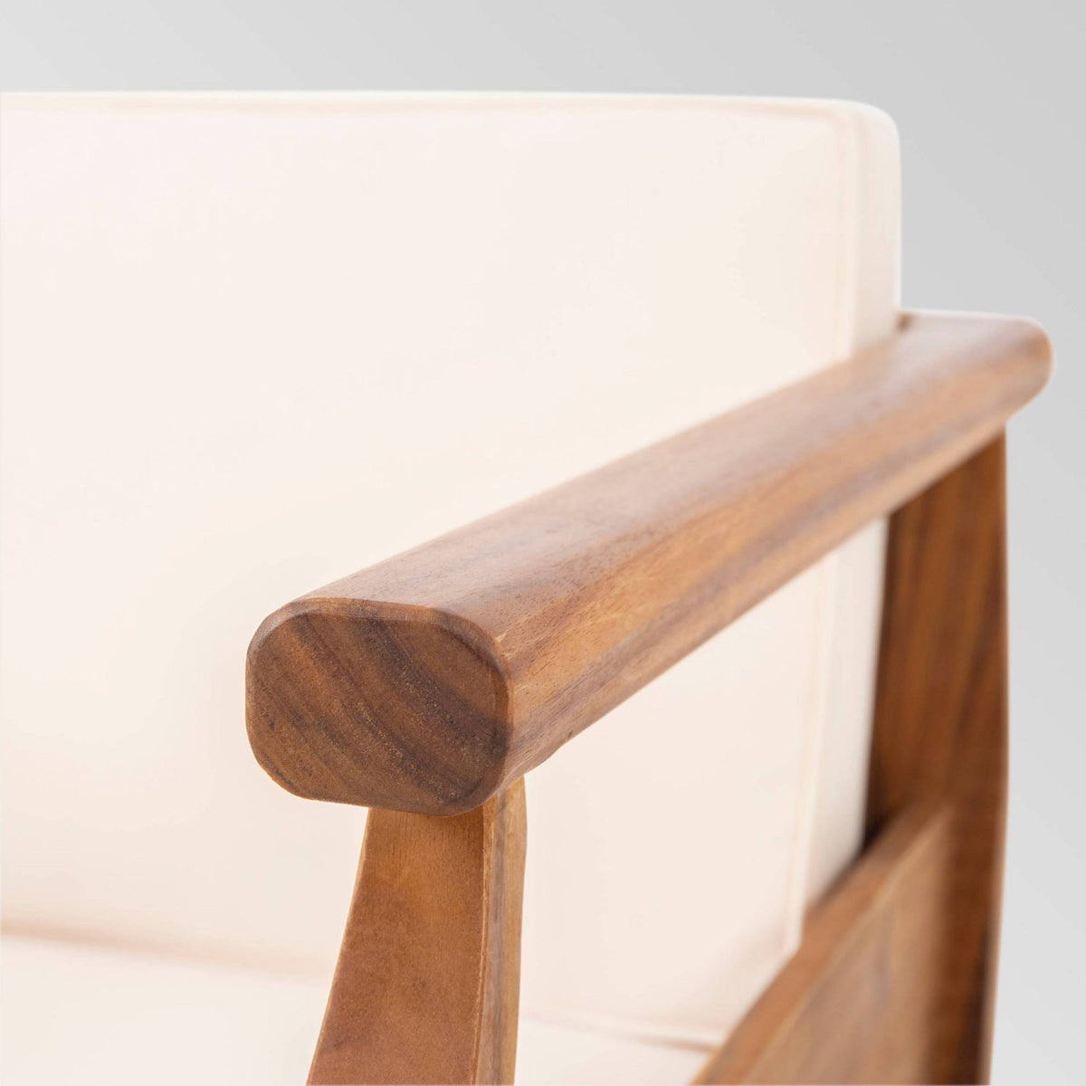 Acacia Wood Club Chair with Cushion Set of 4 S939