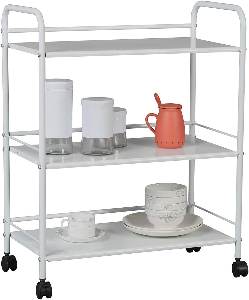3-Tier Metal Rolling Utility Cart H945