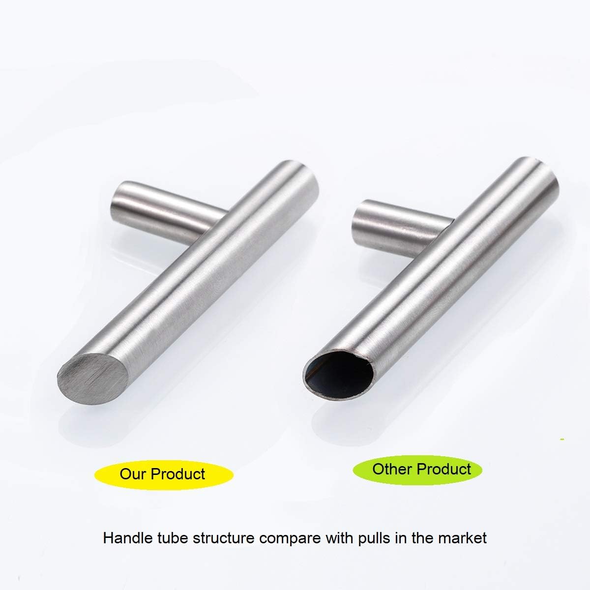 7" Matt Black Stainless Steel Cabinet Handles, 30 Pack A832456