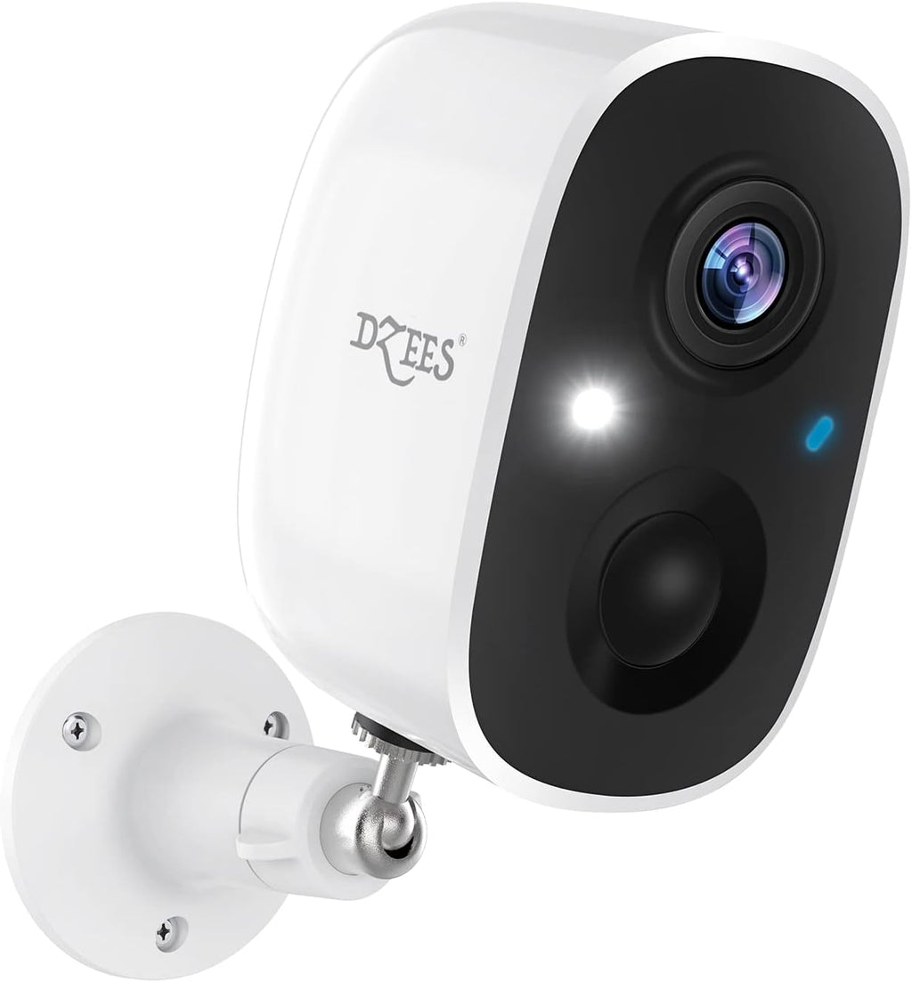 Wireless Outdoor Security Cameras with Spotlight & Siren, 1080P Battery Powered WiFi, Color Night Vision, Waterproof H340