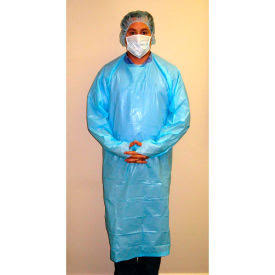 White Lightweight Polyethylene Isolation Gown S71756