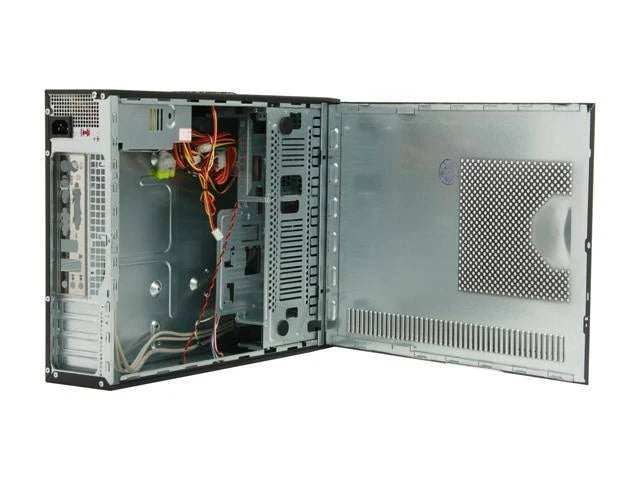 Black-Silver Slim MicroATX Case Z57488