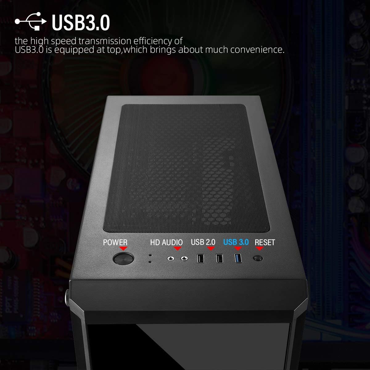 ATX Gaming PC Case with Side Window O404