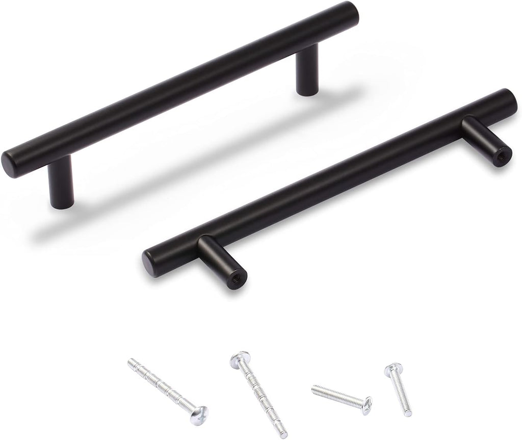 7" Matt Black Stainless Steel Cabinet Handles, 30 Pack A832456