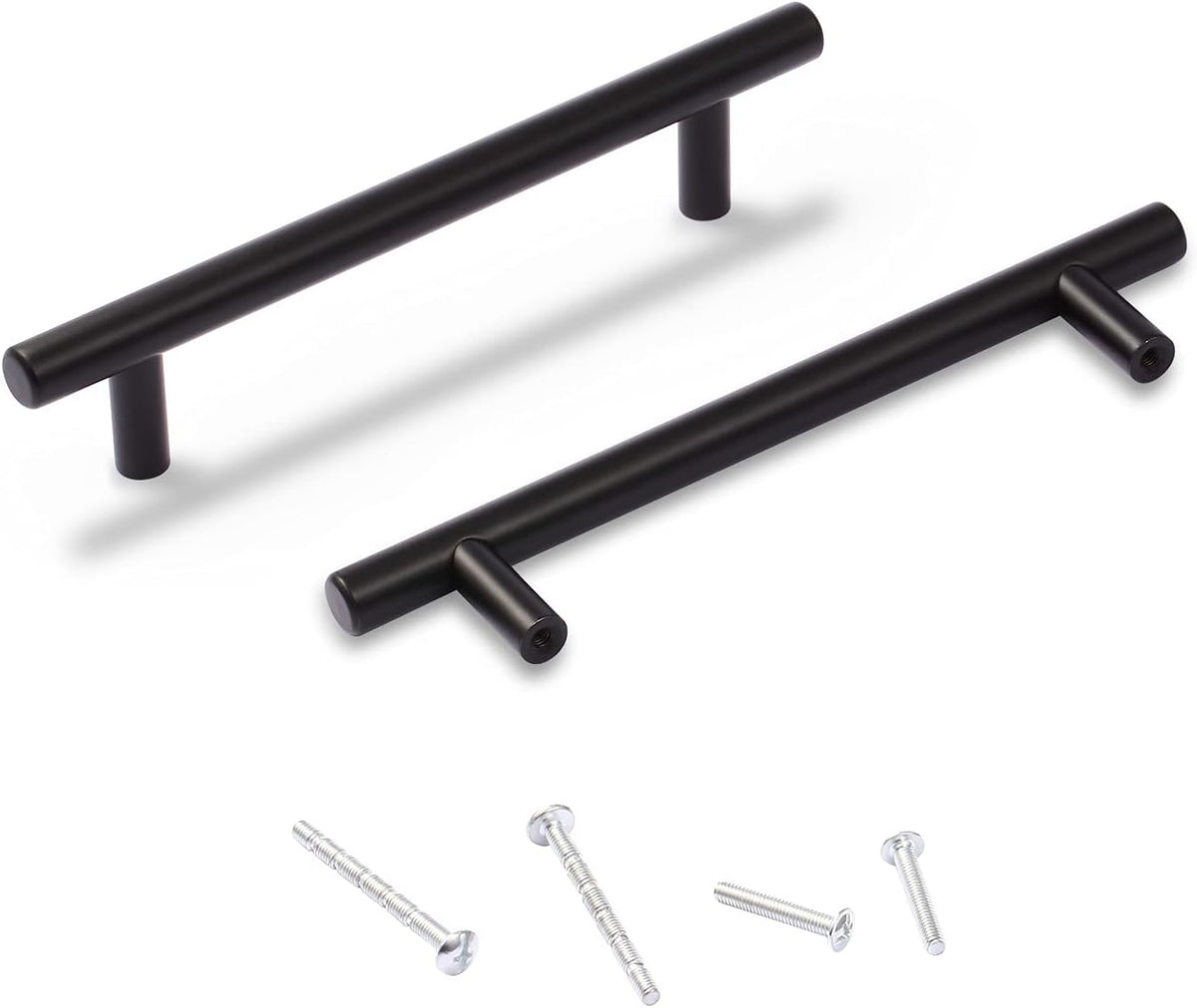 7" Matt Black Stainless Steel Cabinet Handles, 30 Pack A832456
