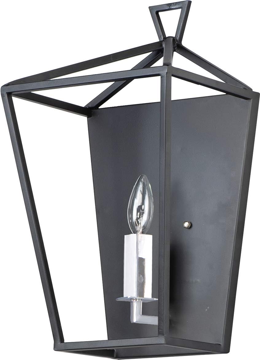 Black Satin Brass 1-Light LED Wall Sconce F58501