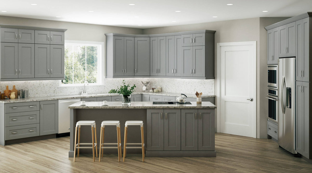 Veiled Gray Shaker Wall Kitchen Cabinet V431
