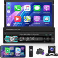 Single Din Car Stereo with Carplay Android Auto 7 Inch Touch Screen M888
