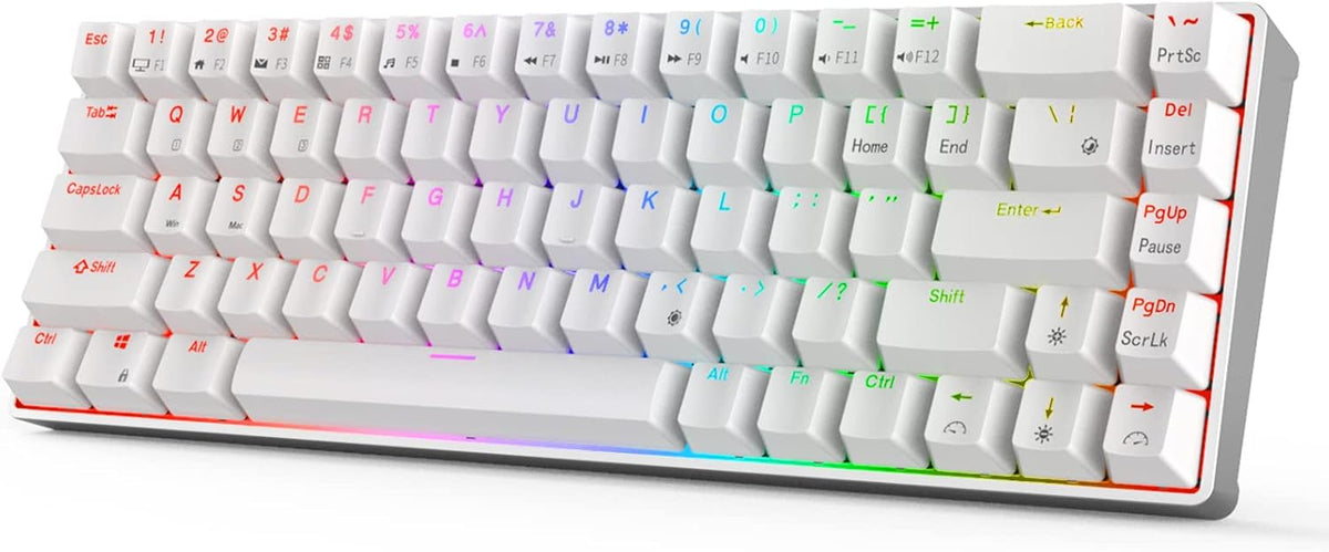 Mechanical Keyboard, 2.4Ghz Wireless/Bluetooth/Wired Gateron Brown Switch RGB Hot Swappable B355