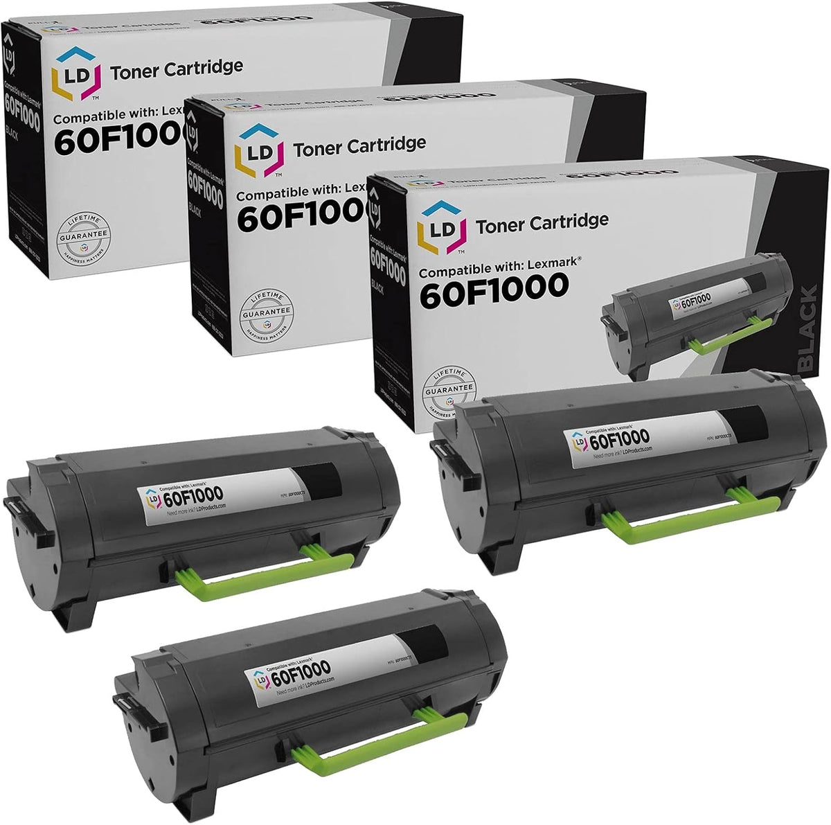Compatible Toner Cartridge Replacement Black 3-Pack B548