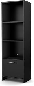 Narrow 3-Shelf Storage Bookcase with Door R864226