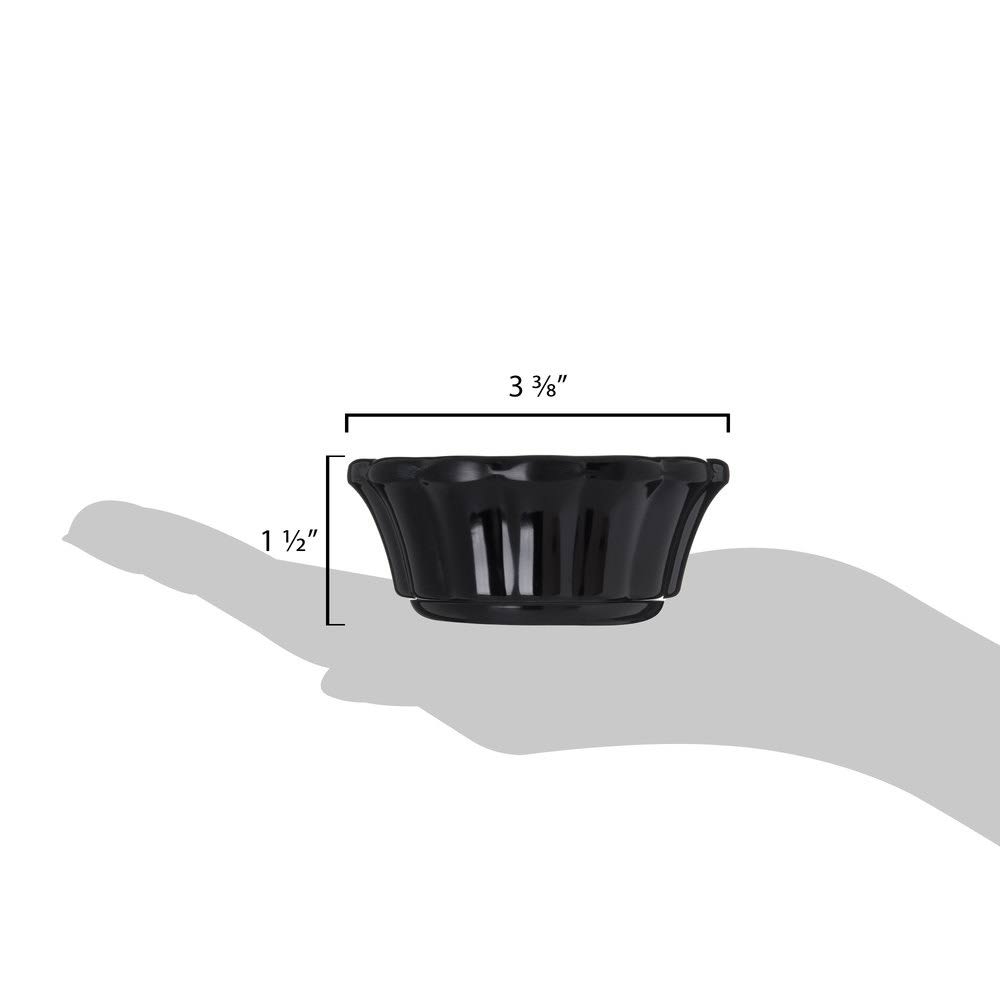 Black Scalloped Melamine Ramekin 3 oz. 48/Case E7744