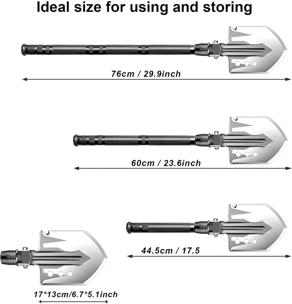 Foldable High Carbon Steel Tactical Shovel with Adjustable Tube R565073