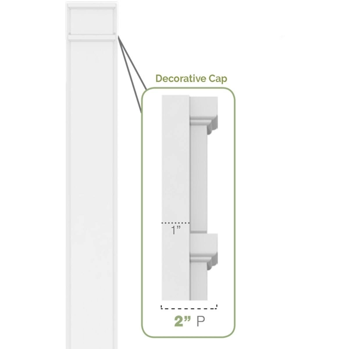 Fluted PVC Pilaster with Capital & Base (Pair) K618966
