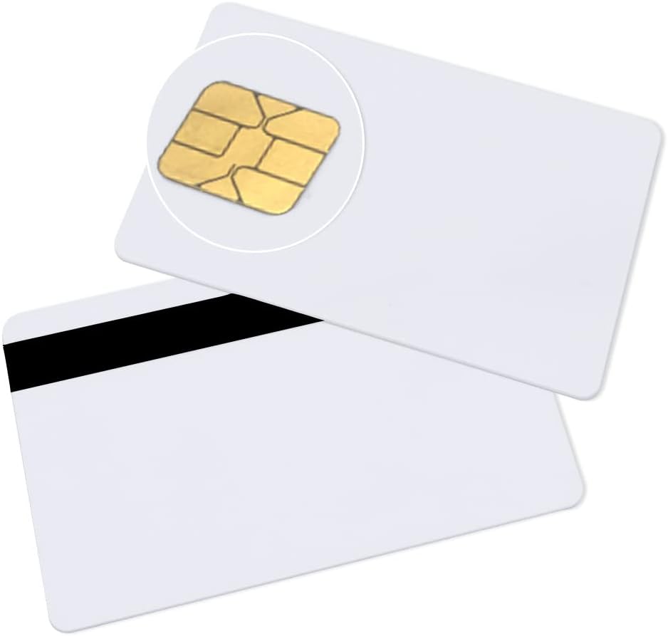 Java Cards Smart Chip Cards with 2 Track 8.4mm Black HICO Magnetic Stripe G9648