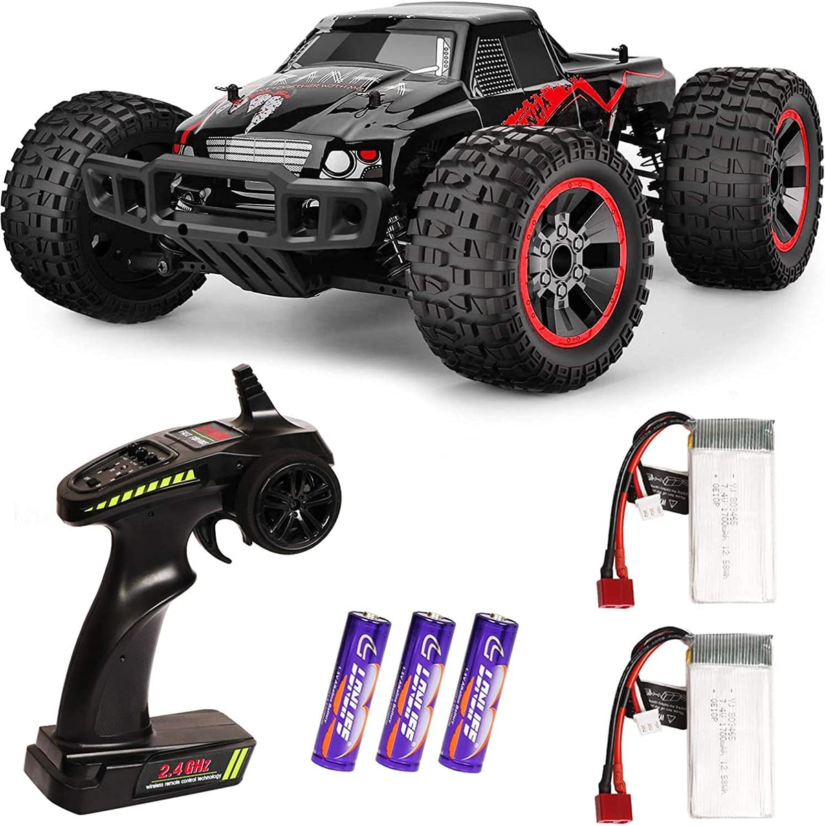 1:10 Scale 4WD Off Road RC Monster Truck with 2 Battery E728144