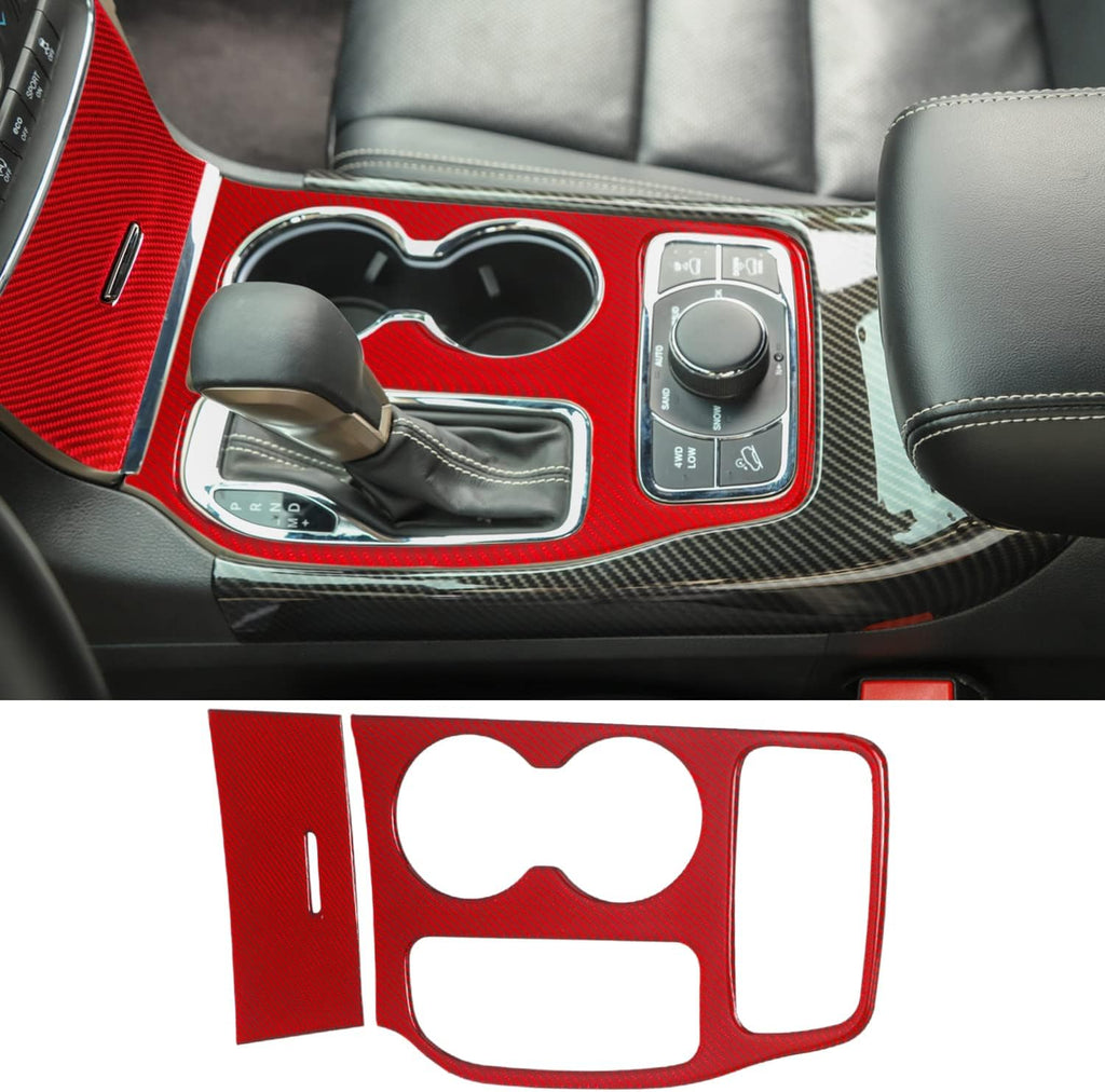 Real Carbon Fiber Black Cup Holder Center Console Trim J6194