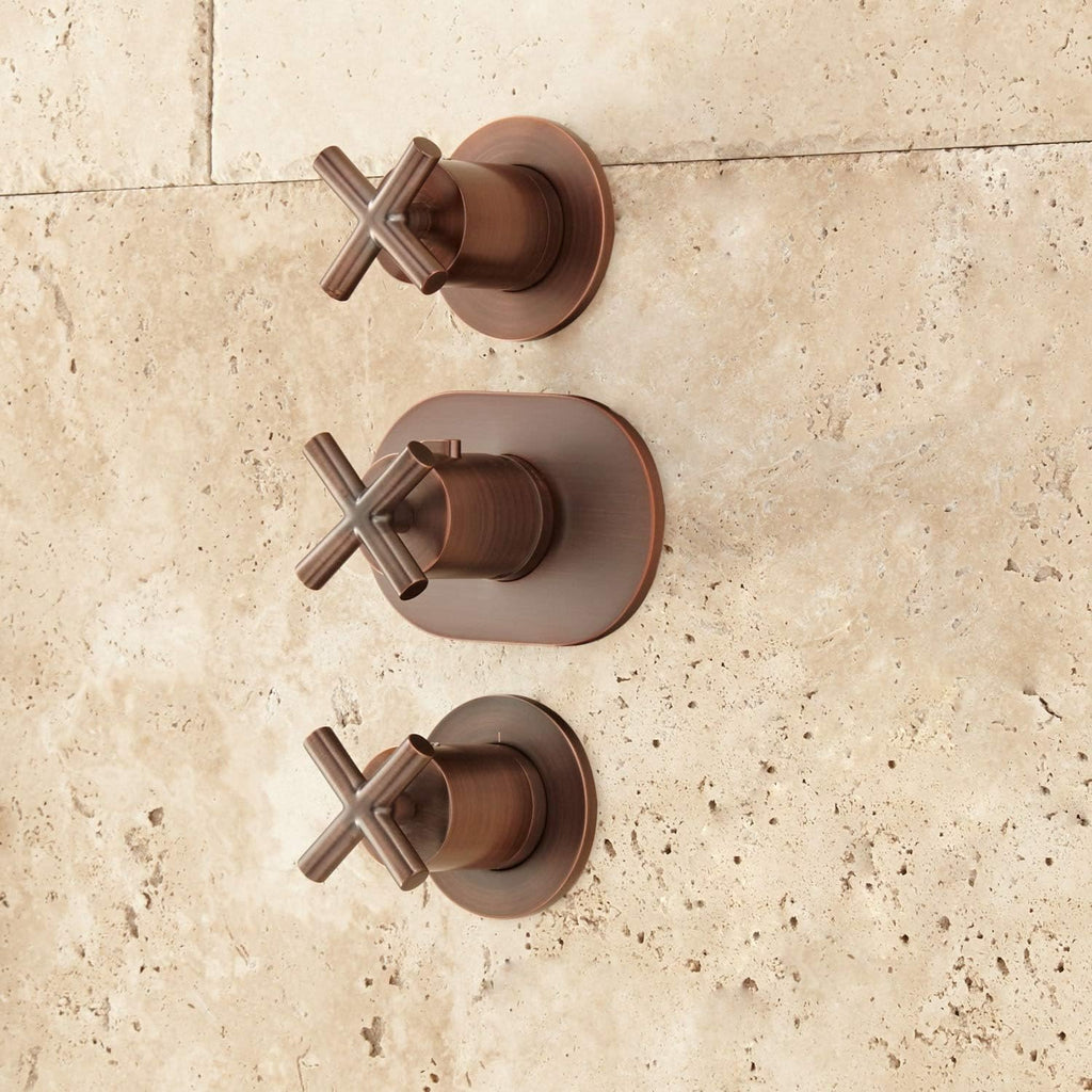 Thermostatic Shower System with Rainfall Shower Head and Hand Shower B75794