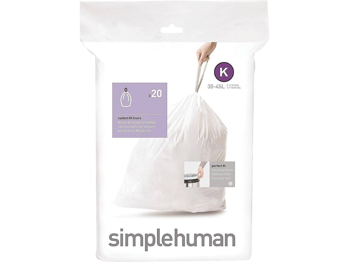 Trash Can Liner Drawstring 11.9 gal Plastic Pack of 3 K207