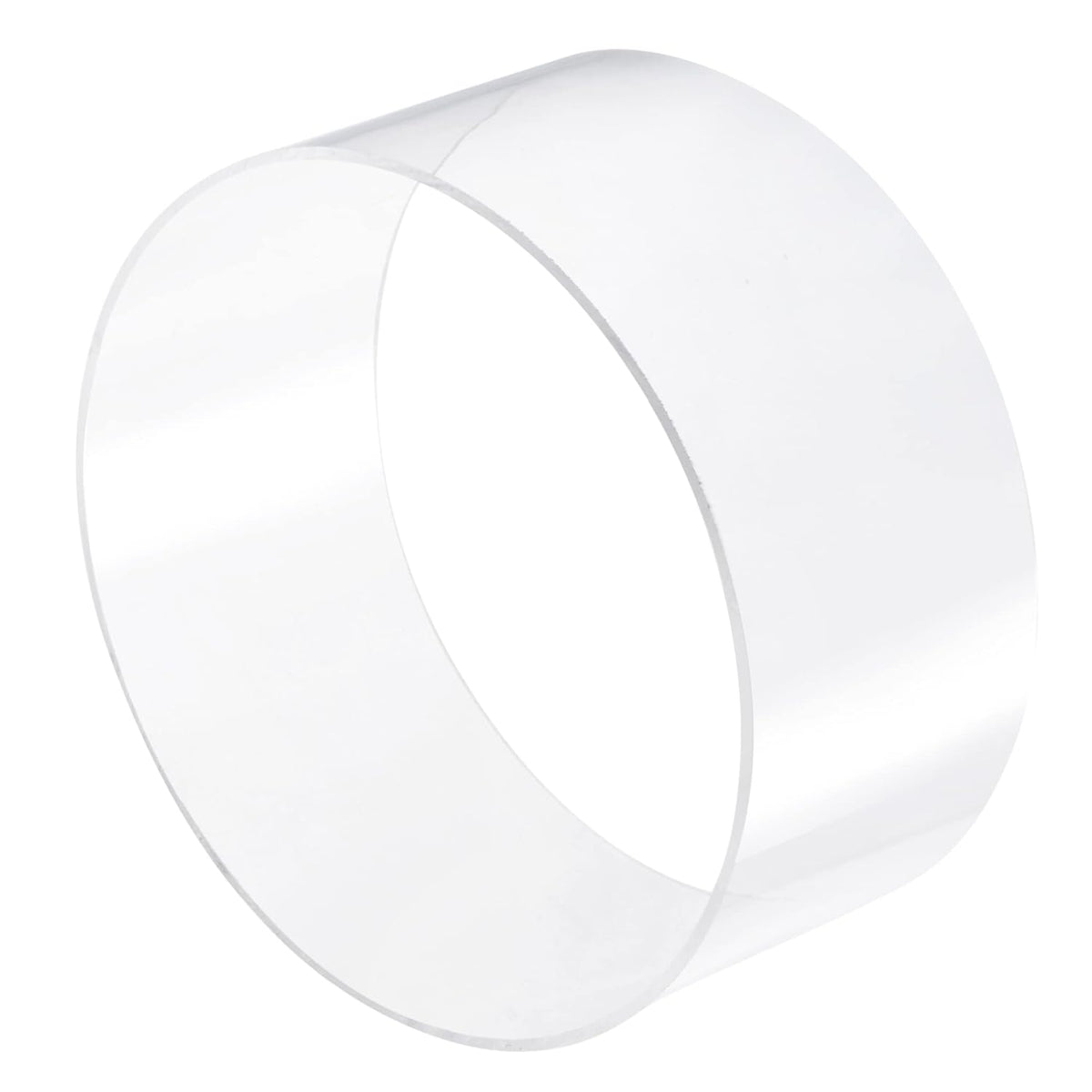 Clear Acrylic Rigid Round Tube 8.4 ID 4 Length Pack of 2 H1548