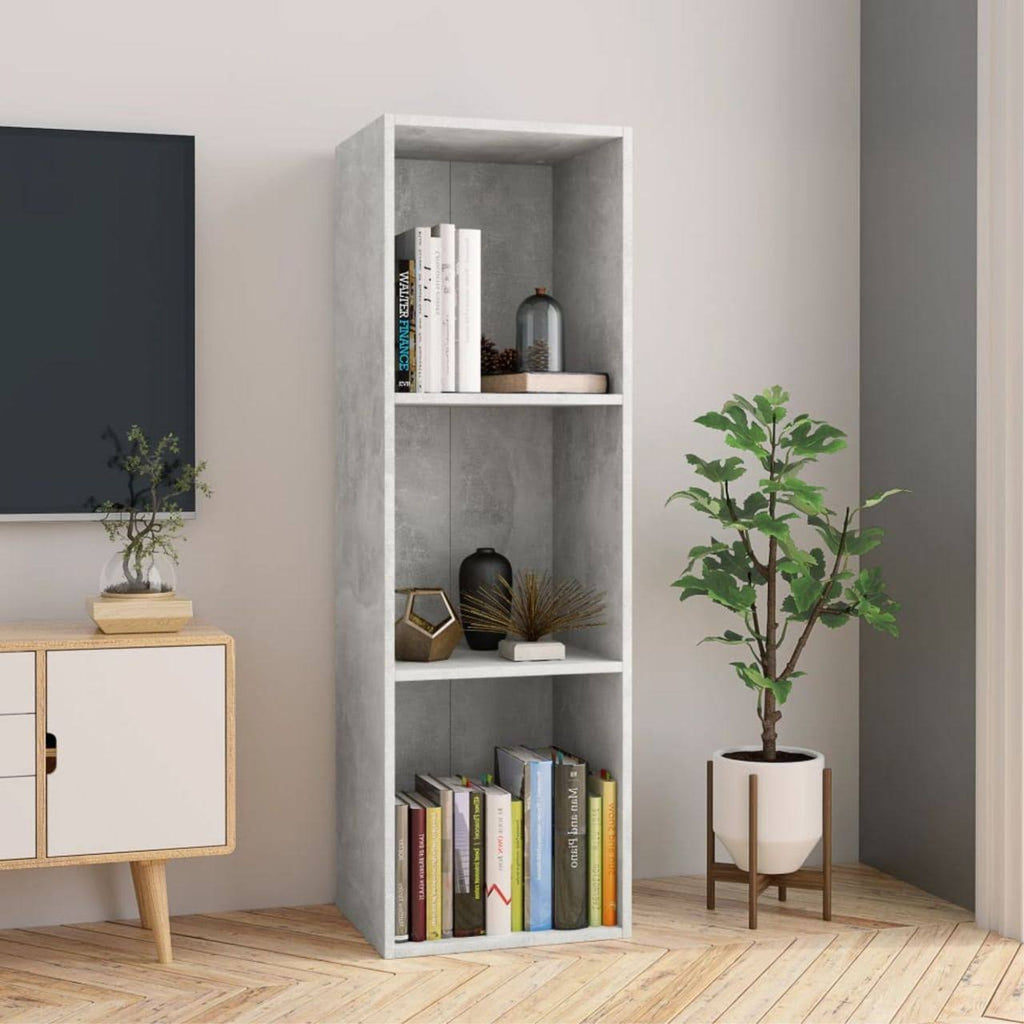 Concrete Gray Chipboard Book Cabinet TV Cabinet L7847