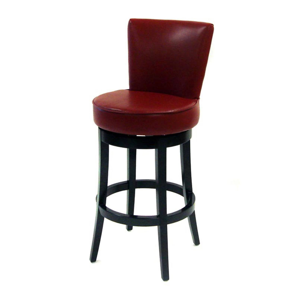 Red Bicast Leather Swivel Bar Stool U594