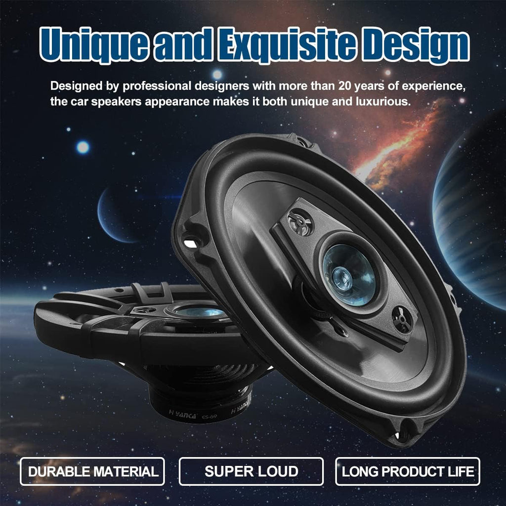 6x9 500 Watt 4-Way Coaxial Car Speakers (1 Pair) T539