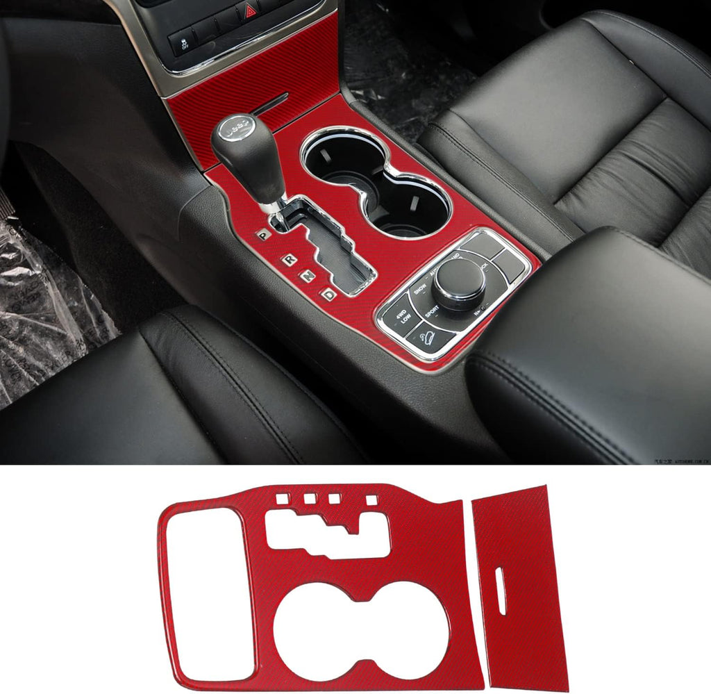 Real Carbon Fiber Black Cup Holder Center Console Trim J6194