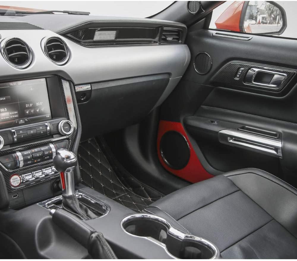 20 PCS Carbon Fiber Grain Interior Trim Cover Kit U613336