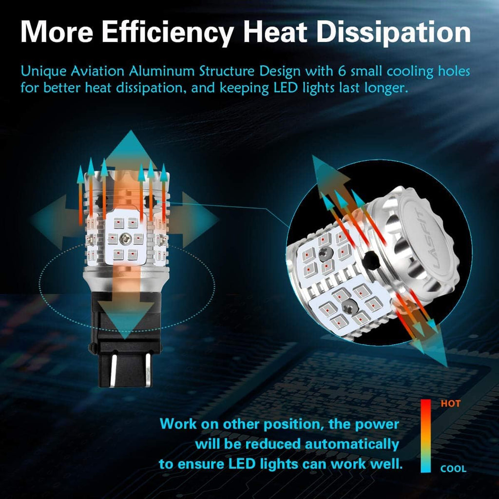 Bright Red 3157 LED Bulb for Brake Tail Light, Pack of 2 U882