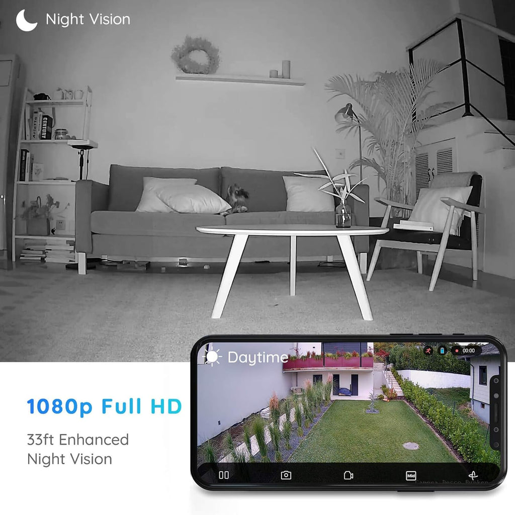 Battery/Solar Powered 1080p Wireless Security Camera System V772484