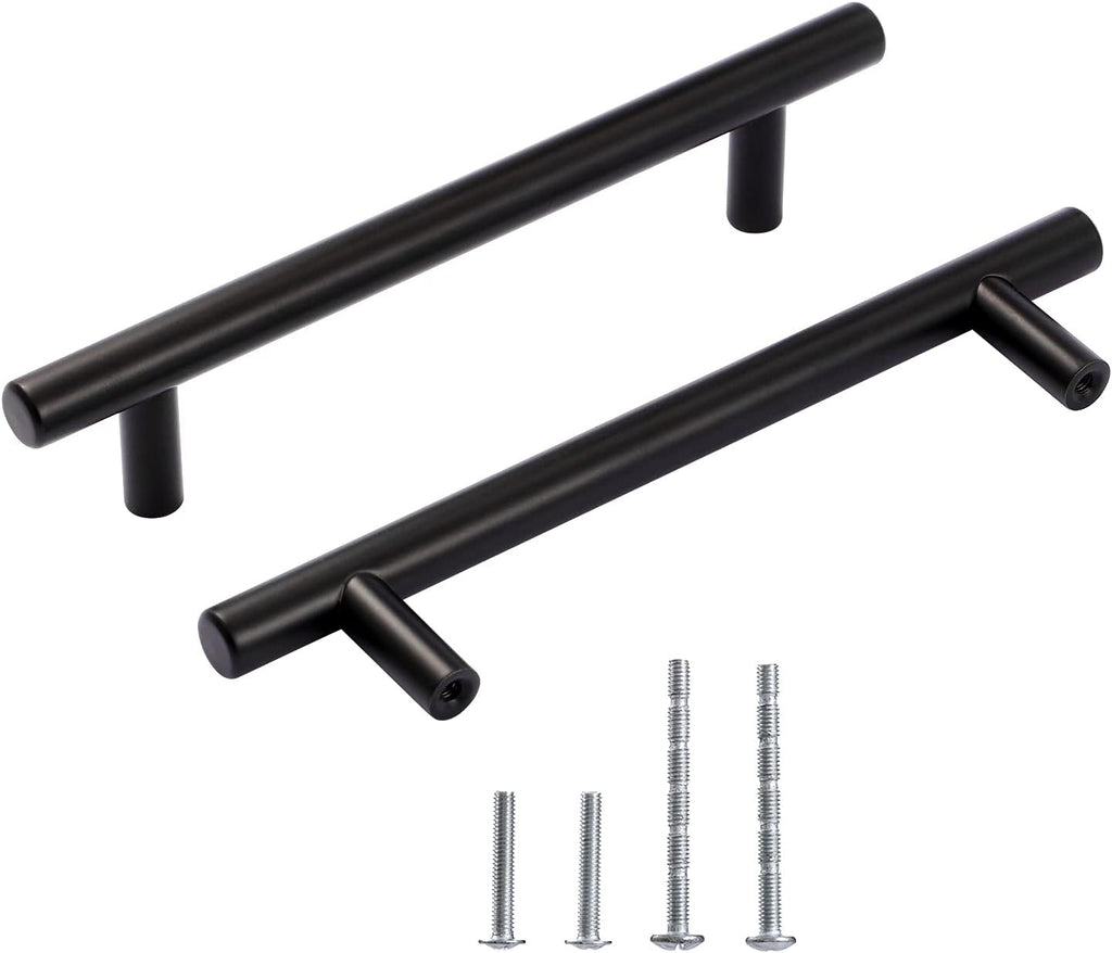 7" Matt Black Stainless Steel Cabinet Handles, 30 Pack A832456