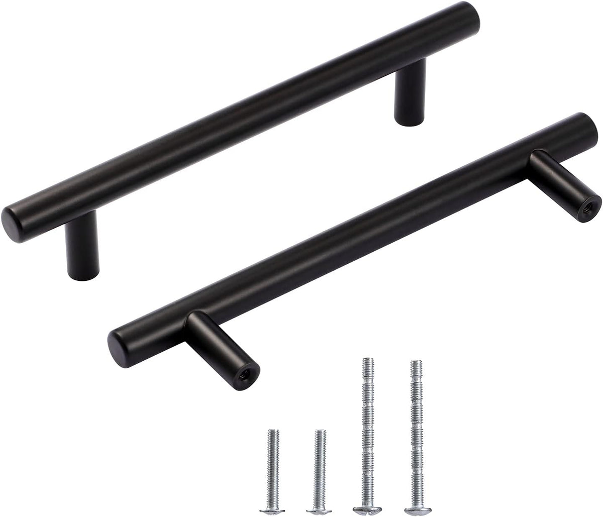 7" Matt Black Stainless Steel Cabinet Handles, 30 Pack A832456
