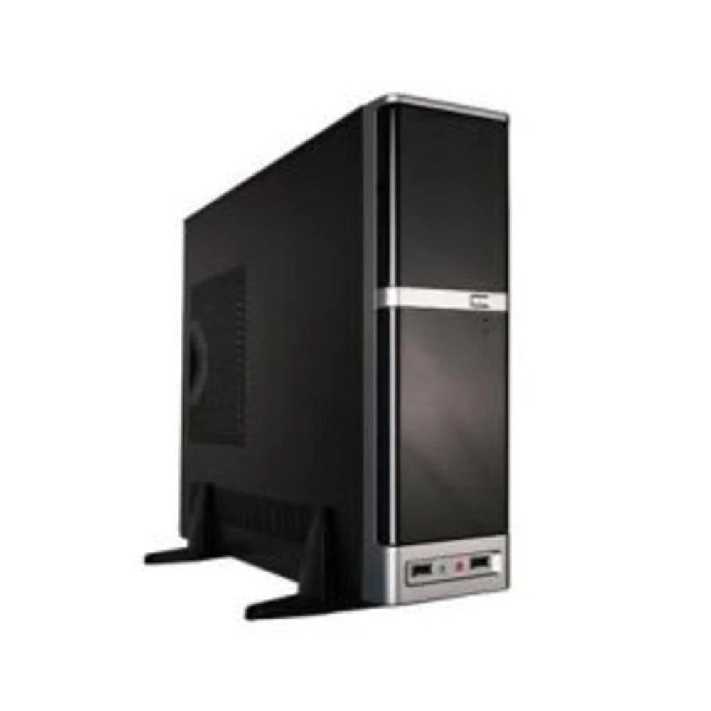 Black-Silver Slim MicroATX Case Z57488