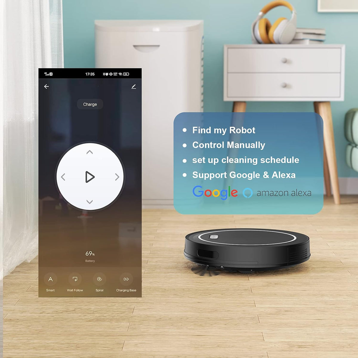 2000Pa Robot Vacuum Cleaner T333241