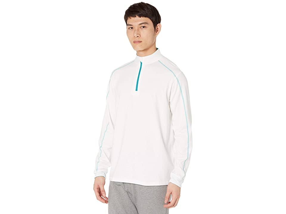 Lightweight Quarter Zip for Men in White Seashore M946985