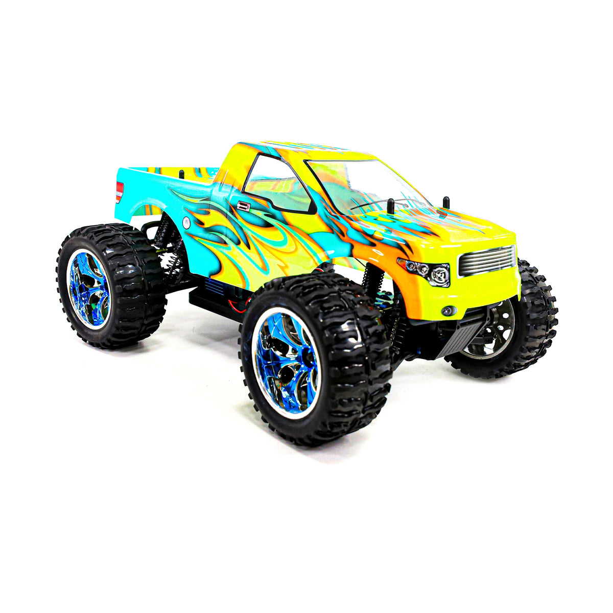 Blue and Yellow Flame Design 1:10 Scale RC Truck A419371