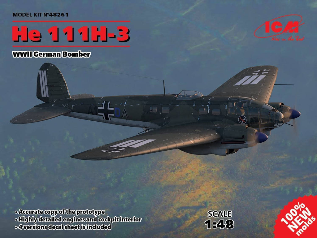 1/48 He 111H-3 German Bomber Scale Model I8302