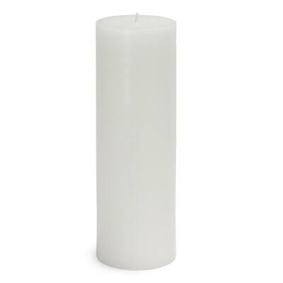 Unscented White Paraffin Pillar Candle I28923