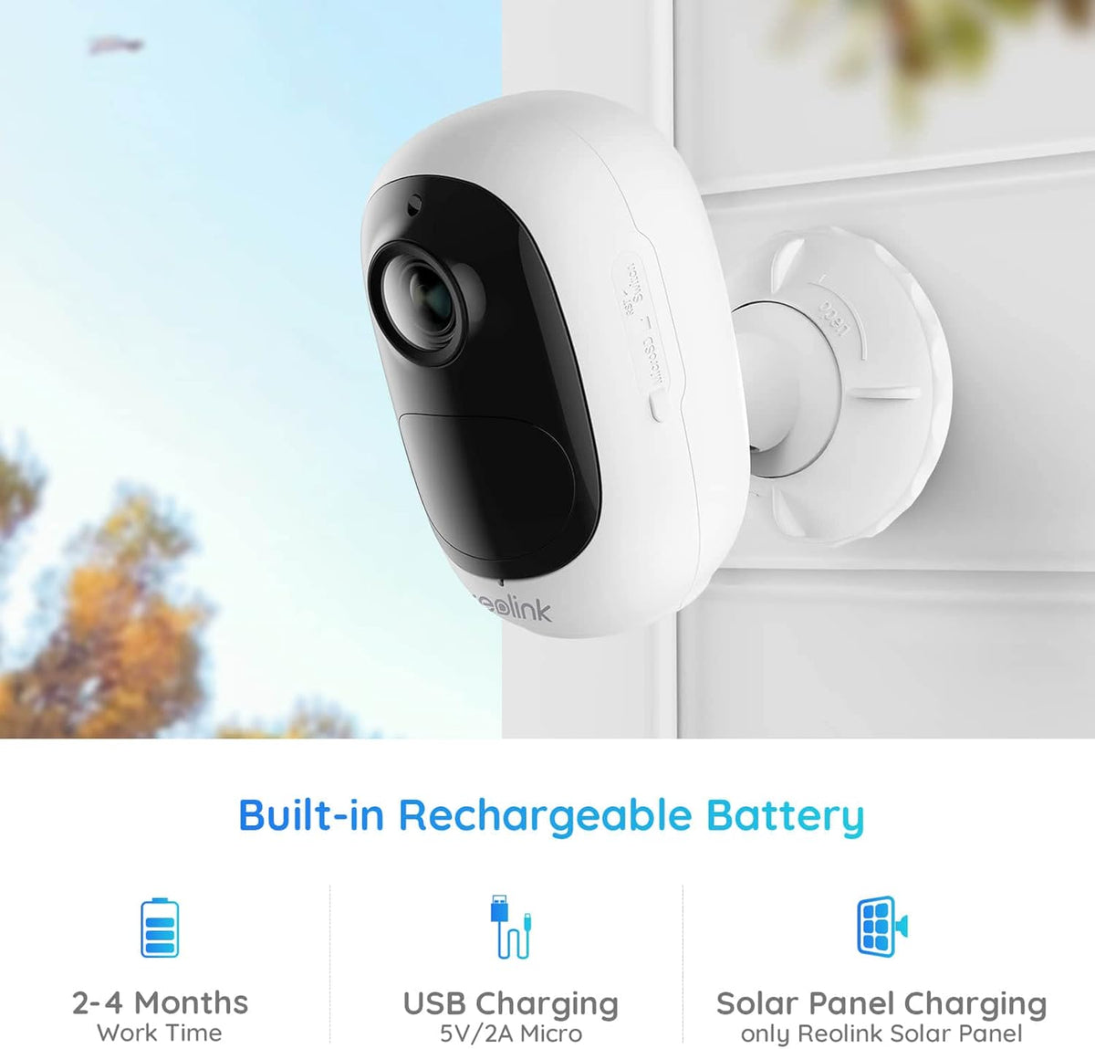 Battery/Solar Powered 1080p Wireless Security Camera System V772484
