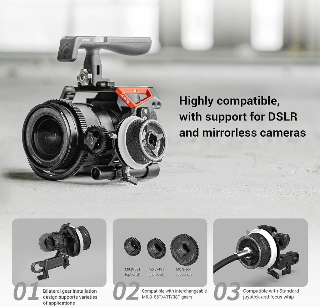 Mini Follow Focus with 15mm Rod Clamp and Gear Ring Belt M569441