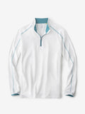 Lightweight Quarter Zip for Men in White Seashore M946985