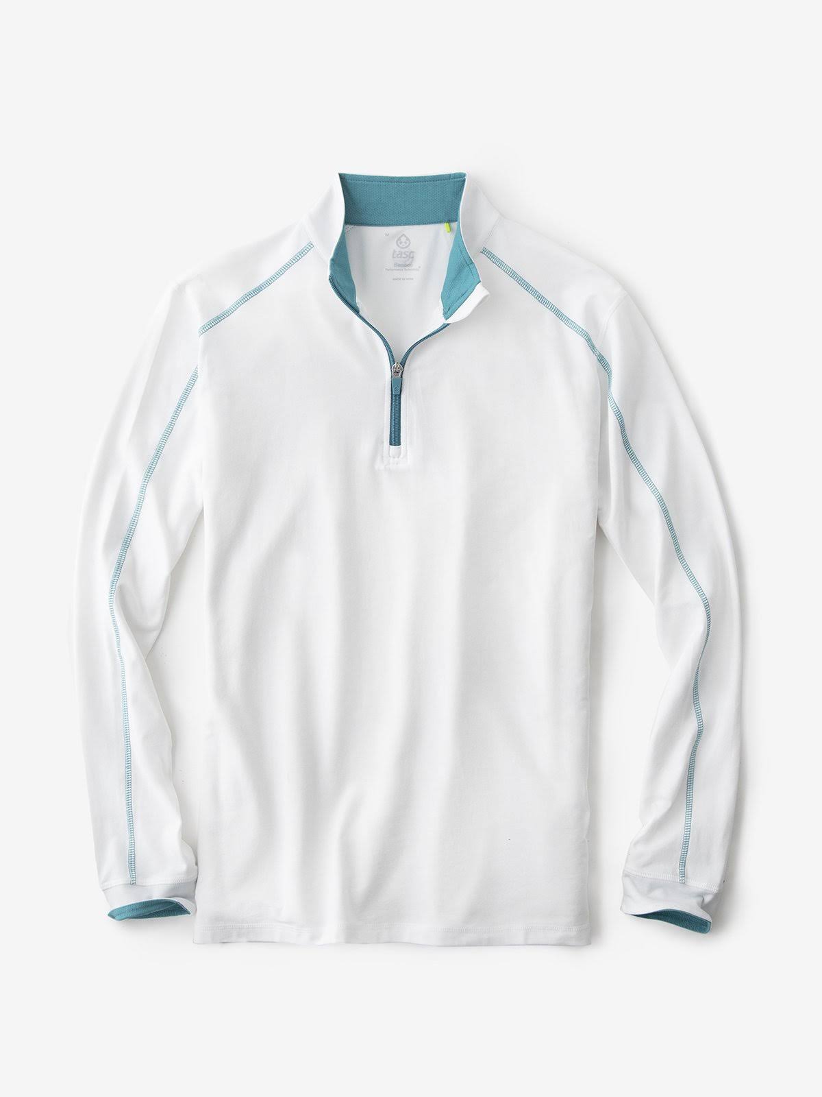 Lightweight Quarter Zip for Men in White Seashore M946985